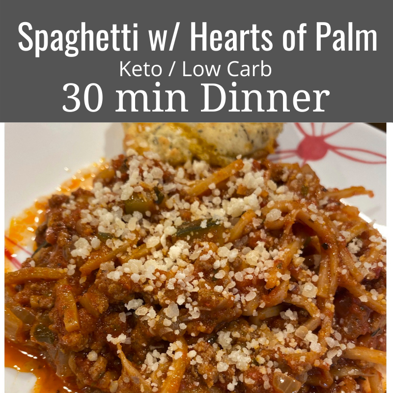 Keto Low Carb Spaghetti w: hearts of palm