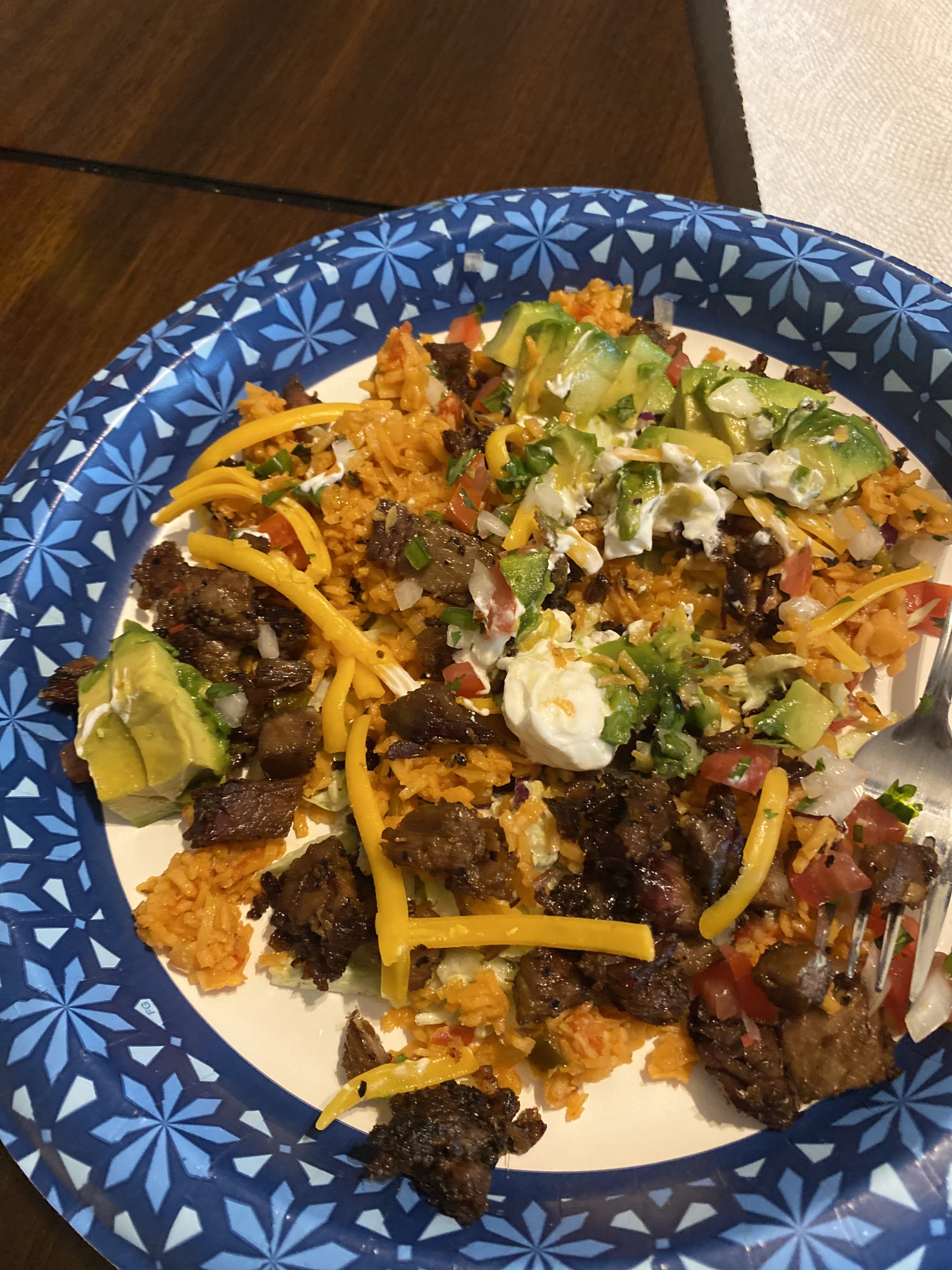 Keto Salad with Keto Mexican "Rice"